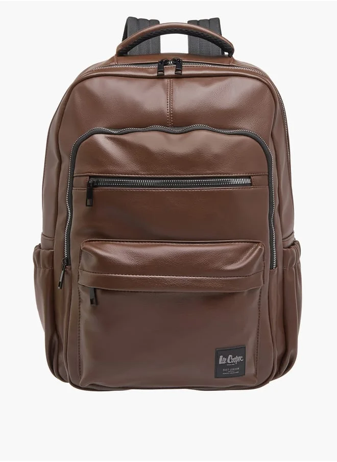 لي كوبر Men Solid Backpack with Adjustable Strap and Zip Closure