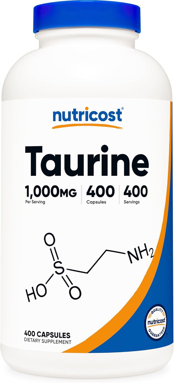 Nutricost Taurine 1000mg 400 Capsules - Image 1