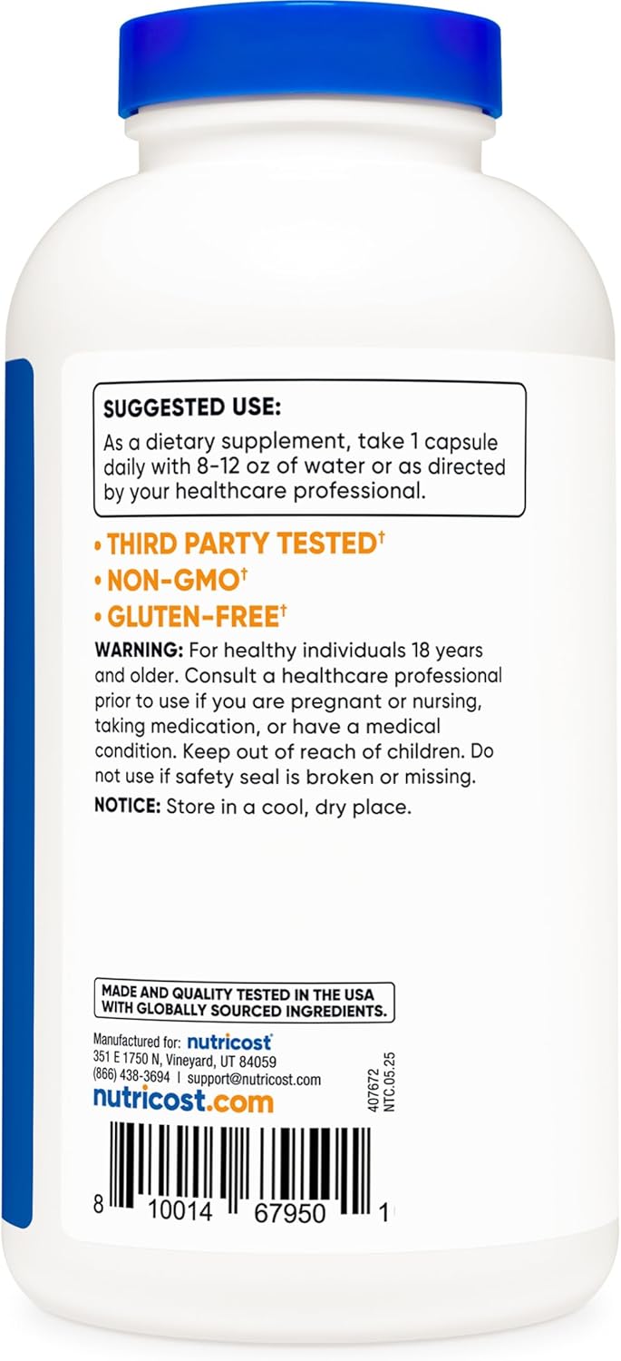 Nutricost Taurine 1000mg 400 Capsules - Image 4