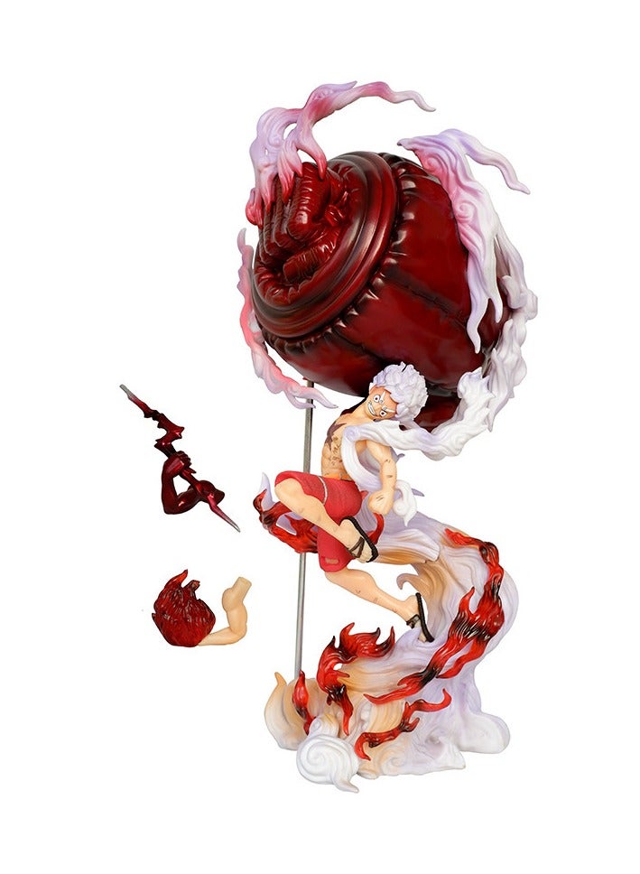 General One Piece is the straw hat group series, the third model, the ghost island version of Nika Luffy, animation model ornament, figure gift for fans and friends, home decoration (31 cm)  - Image 1