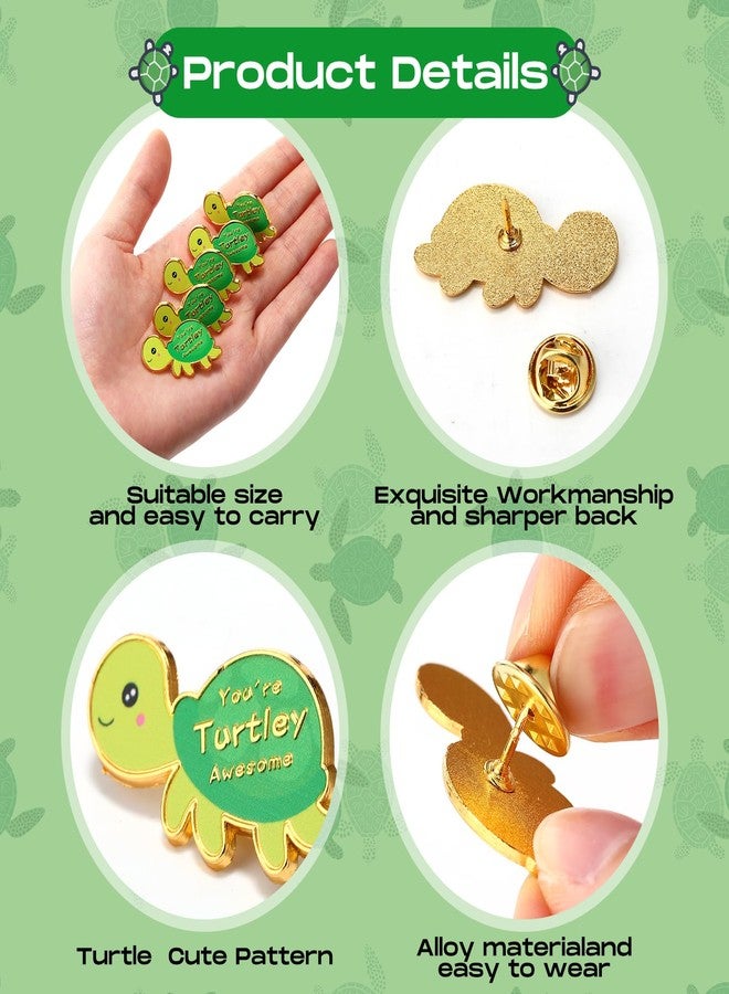 Maysing 30 Sets Employee Appreciation Gifts Bulk Positive Turtle Pins You're Awesome Inspirational Notecard Thank You Gift for Coworker Staff Volunteer Teacher Students Christmas Favor - Image 3