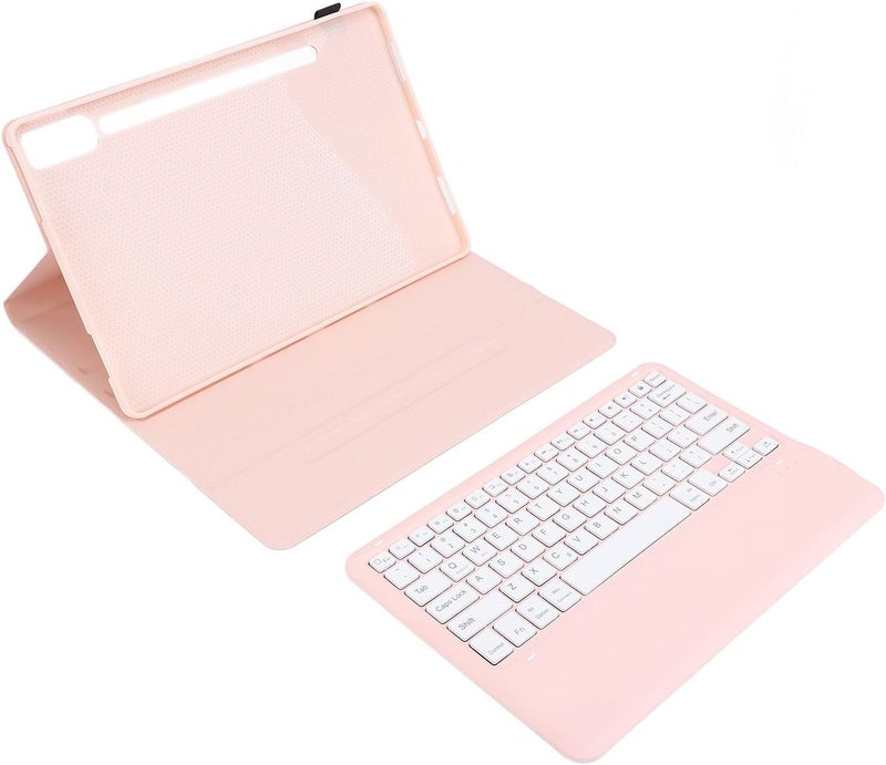 Tablet Case Keyboard Set for Tab P12, Magnetic Keyboard Case with Pencil Holder, Detachable, Bluetooth, Rechargeable Keyboard, for Tab P12 2023 12.7 Inch (Roseate) - Image 1