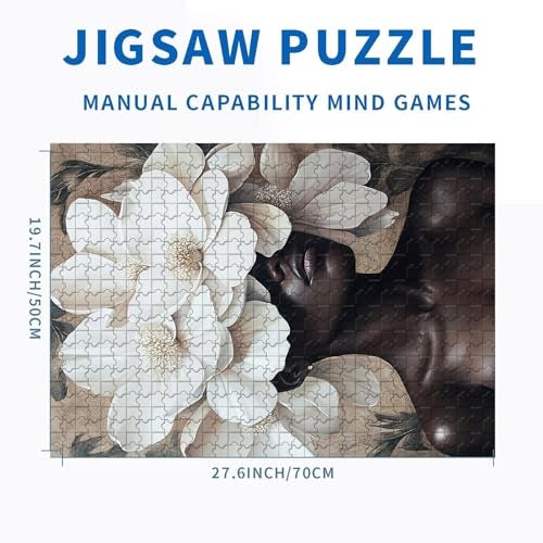 Beautiful Black Female Flowers 1000 Piece Jigsaw Puzzles for Adults 2027 Inches Flowers Female Puzzle Colorful DIY Puzzles for Home Decoration Gifts Family Puzzle Perfect for Game Nights - Image 5
