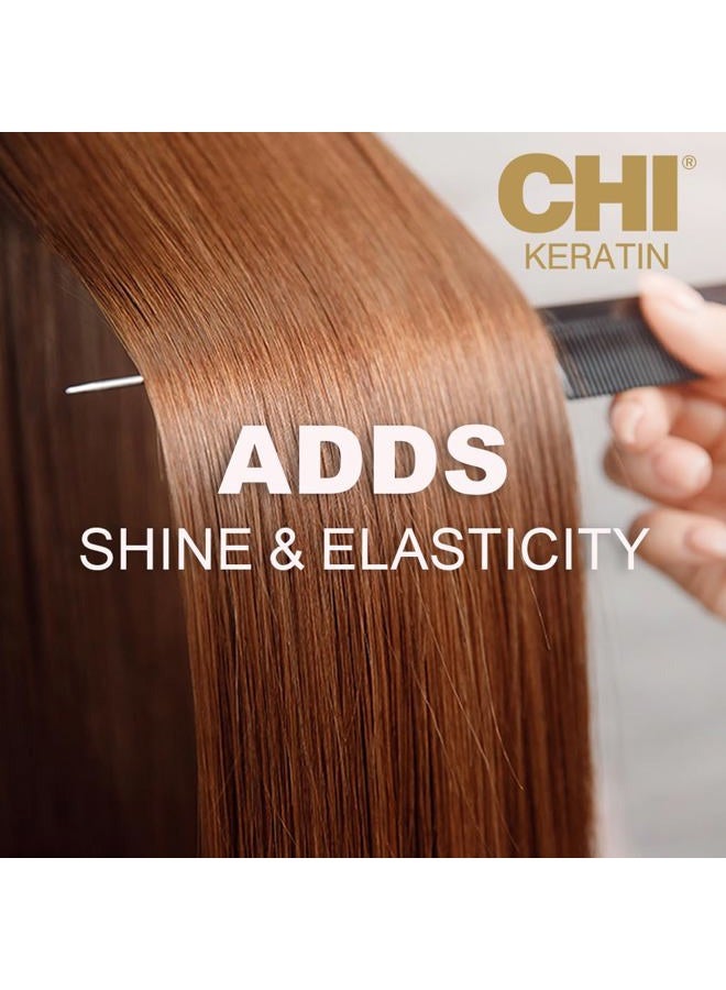 CHI Keratin Silk Infusion, Hydrating Hair Serum For Restoring Softness & Shine, Helps Dry, Damaged Hair, Sulfate-free, 2 Oz  - Image 3