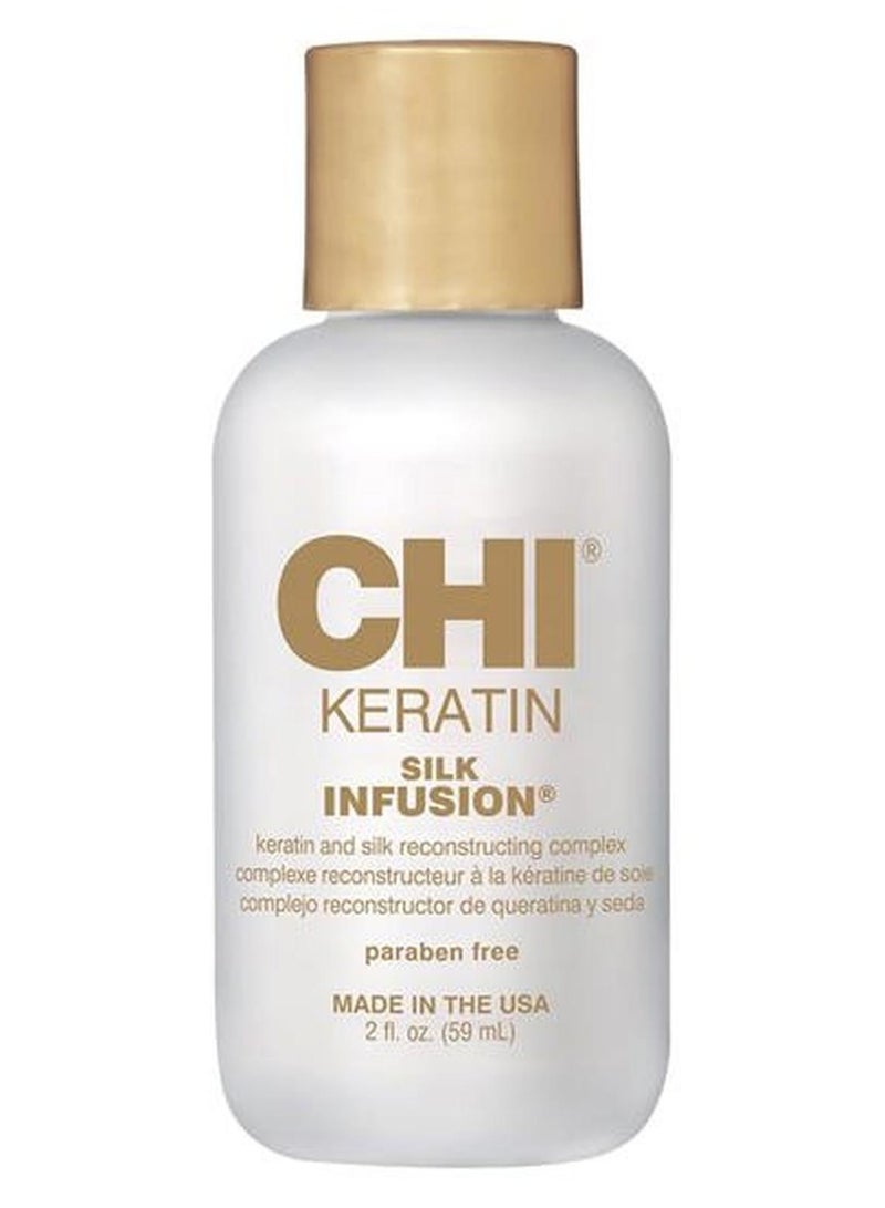 CHI Keratin Silk Infusion, Hydrating Hair Serum For Restoring Softness & Shine, Helps Dry, Damaged Hair, Sulfate-free, 2 Oz - Image 1