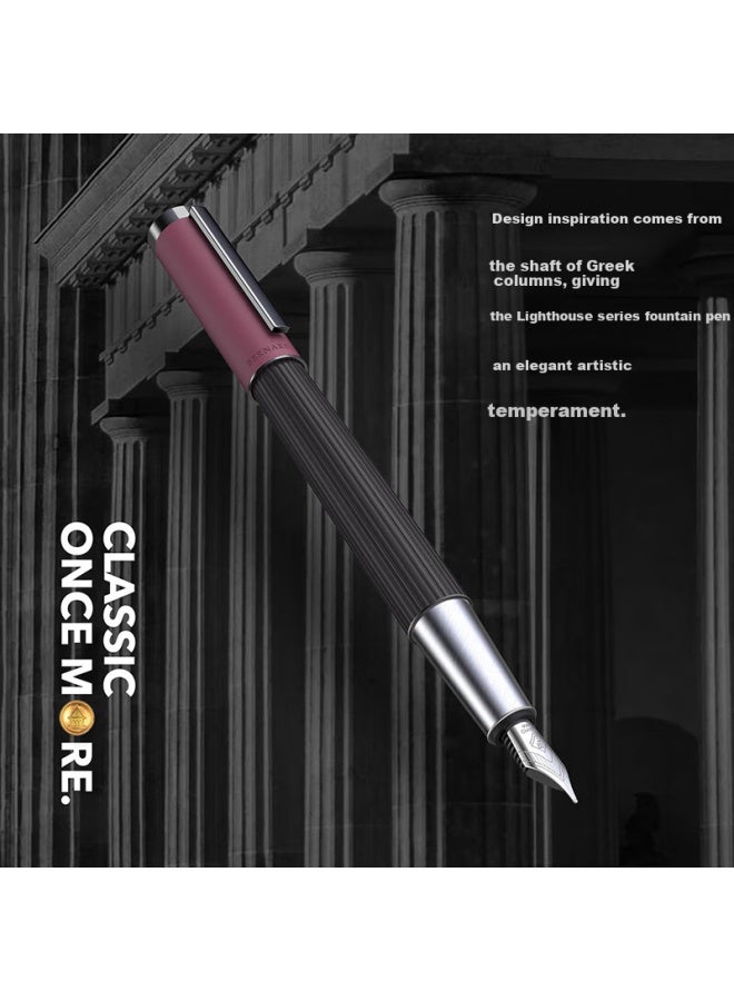 Bernard Shaw Back-to-school Day Gift "lighthouse" High-end Luxury Guixia Rose Exclusive Ink Gift Box Set Premium Business Office Fountain Pen - Image 5