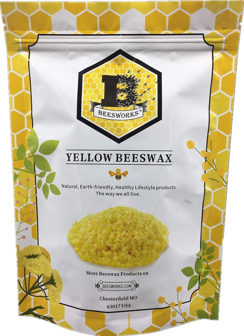 Beesworks Yellow Beeswax Pellets 3 lb  100 Pure Cosmetic Grade TripleFiltered Beeswax for DIY Skin Care Lip Balm Lotion and Candle Making