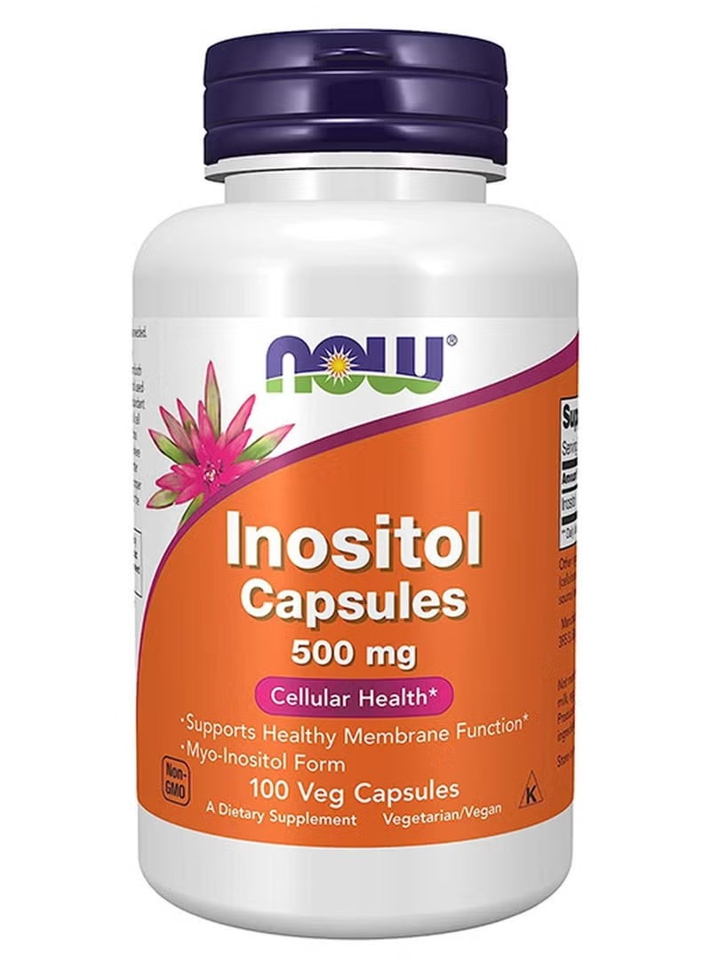 now Inositol 500 mg Dietary Supplement - 100 Capsules - Image 1