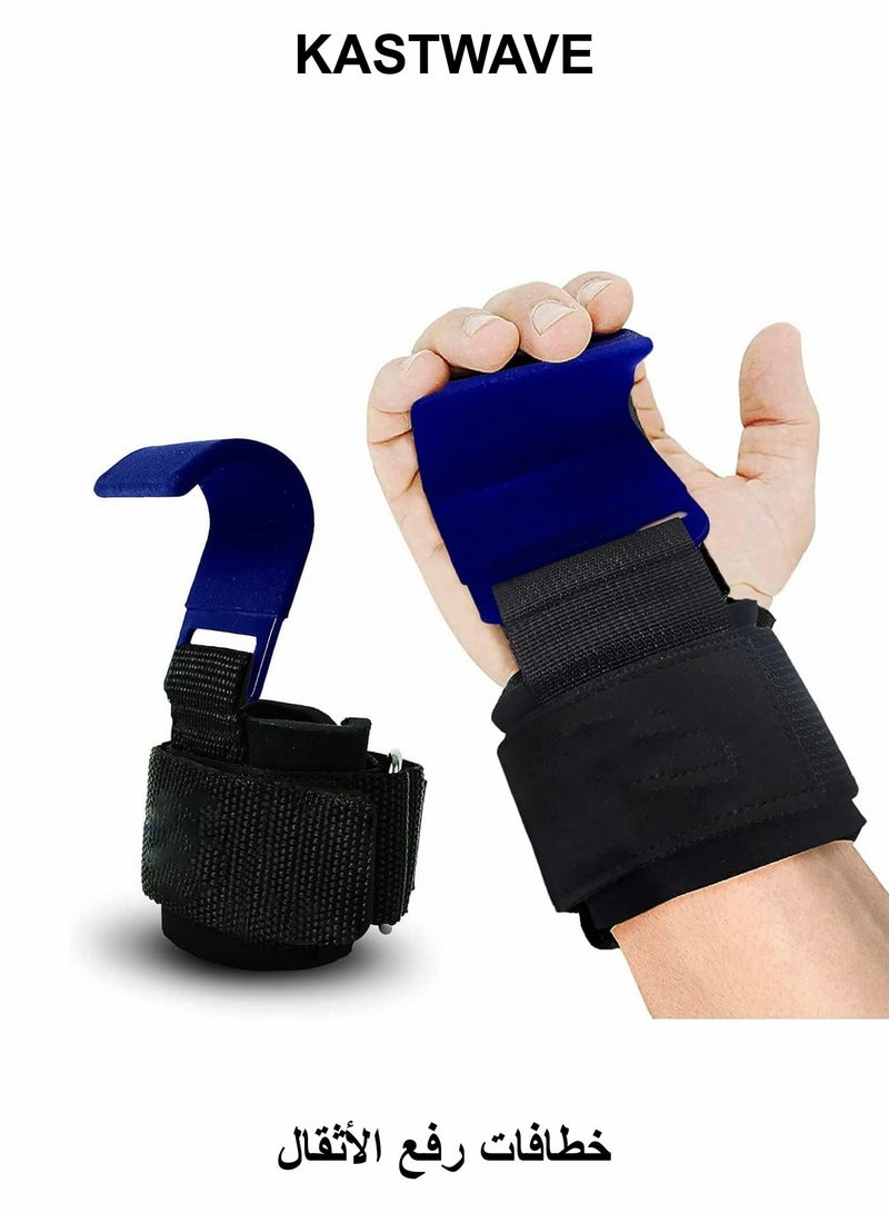 KASTWAVE Weight Lifting Hooks Grip Non-Slip Thick Padded Neoprene with Adjustable,Maximum Wrist Support, Lifting Grips - Image 1