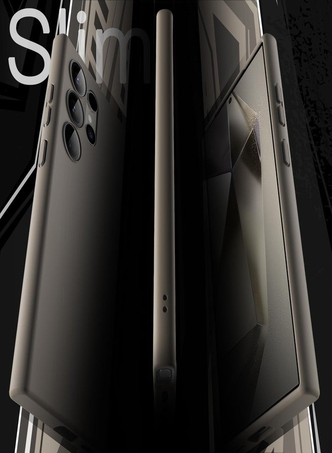جي تيك جراب JETech Slim Fit لهاتف Samsung Galaxy S24 Ultra 5G (ليس لهاتف S23 Ultra)، حماية كاملة لعدسة الكاميرا، غطاء هاتف واقٍ رقيق من مادة TPU الناعمة بلمسة نهائية غير لامعة، مقاوم للصدمات (رمادي تيتانيوم) - Image 3