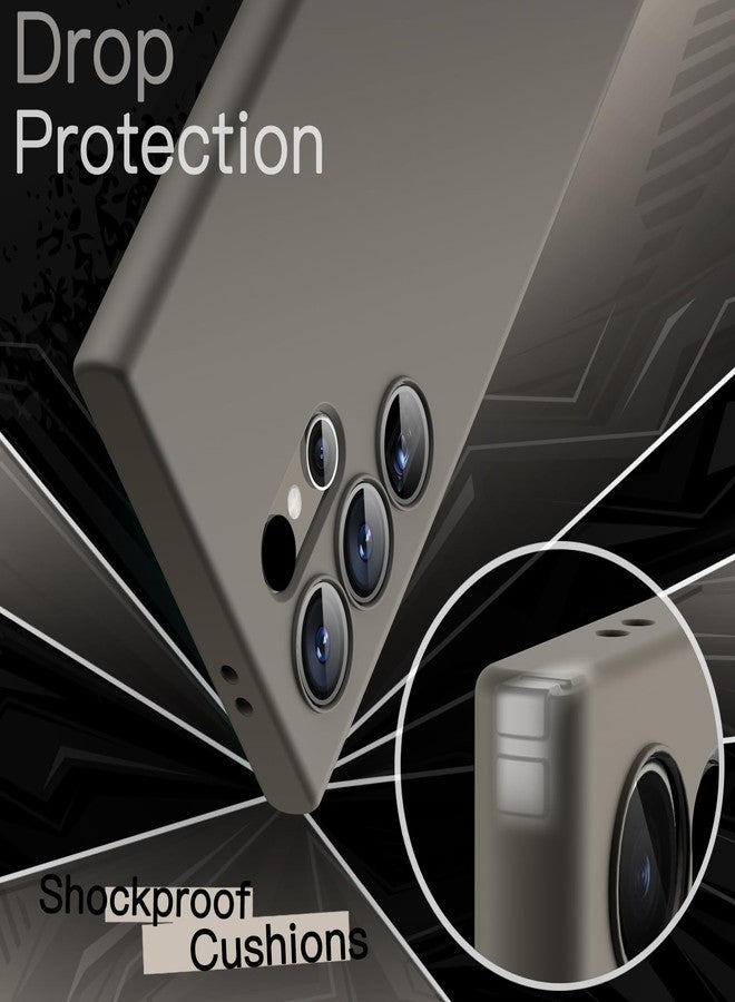 جي تيك جراب JETech Slim Fit لهاتف Samsung Galaxy S24 Ultra 5G (ليس لهاتف S23 Ultra)، حماية كاملة لعدسة الكاميرا، غطاء هاتف واقٍ رقيق من مادة TPU الناعمة بلمسة نهائية غير لامعة، مقاوم للصدمات (رمادي تيتانيوم) - Image 4