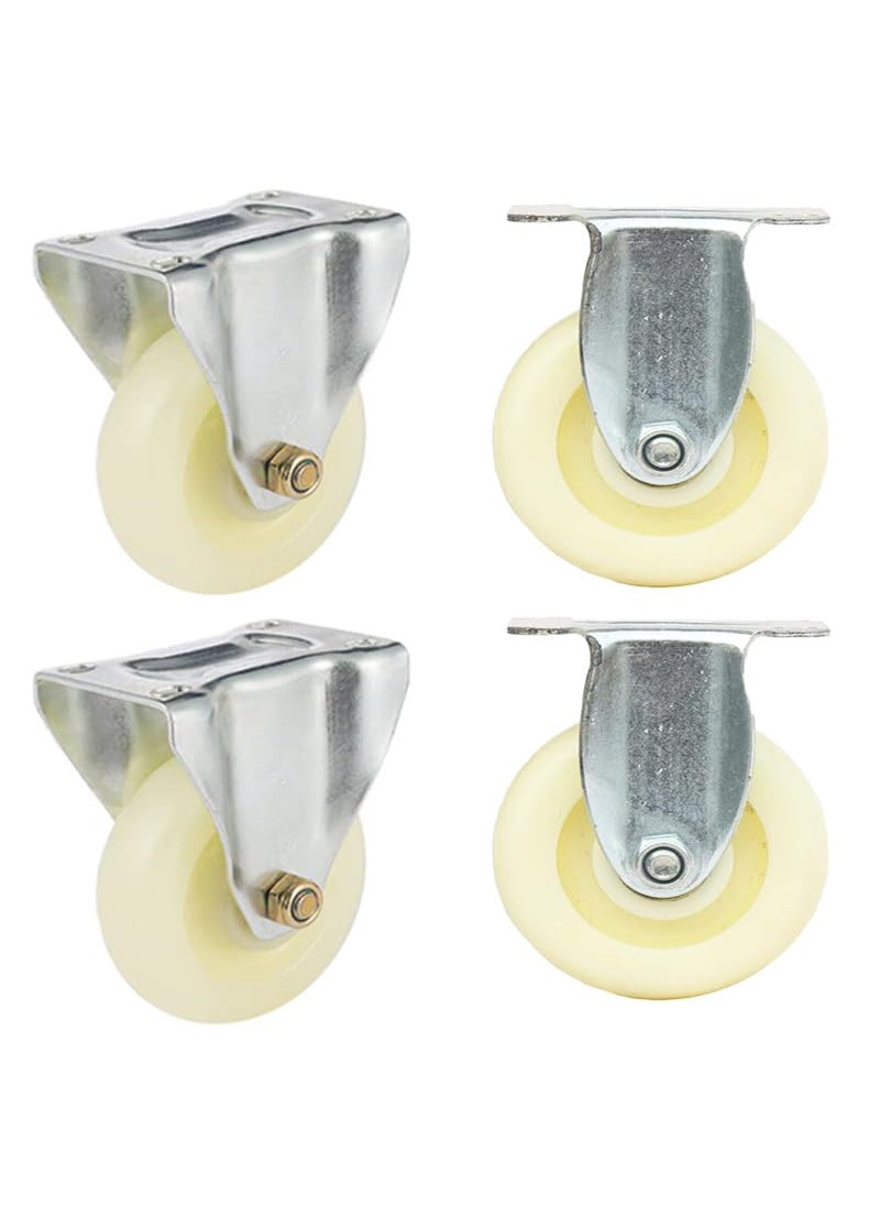 THOISEWELT THOISEWELT Industrial Heavy Duty Rigid Fix Caster Wheel Bed Sofa Trolley Moving 4 In Wheel Size Pack Of 4 Piece  - Image 1