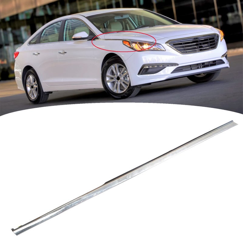 Generic ANTUKO Car Fender Molding Chrome Trim Front Right Replacement for 2015-2017 Sonata 87772-C1000  - Image 1