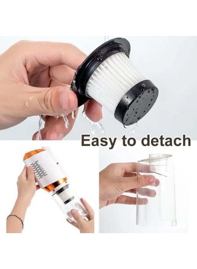 مكنسة كهربائية لاسلكية 3 في 1 بقوة شفط 7500 باسكال - قابلة لإعادة الشحن، تعمل كعصا أو مكنسة يدوية، بقوة 120 واط، مزودة بوعاء غبار سعة 600 مل لتنظيف المنزل والسيارة والمكتب - Image 5