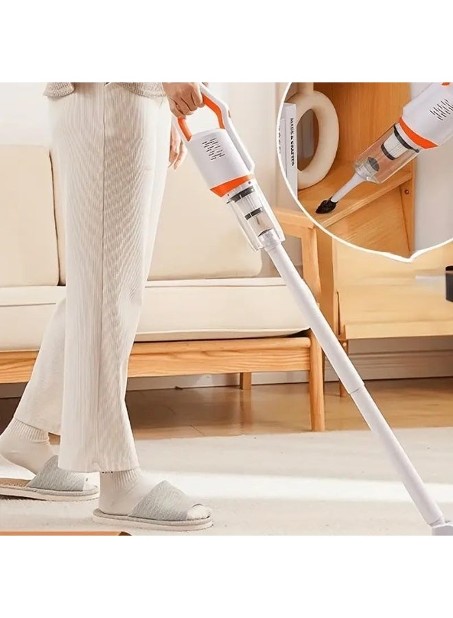 مكنسة كهربائية لاسلكية 3 في 1 بقوة شفط 7500 باسكال - قابلة لإعادة الشحن، تعمل كعصا أو مكنسة يدوية، بقوة 120 واط، مزودة بوعاء غبار سعة 600 مل لتنظيف المنزل والسيارة والمكتب - Image 2