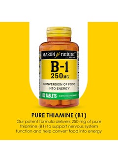 MASON Natural Vitamin B-1, 250 Mg, 100 Tablets  - Image 4