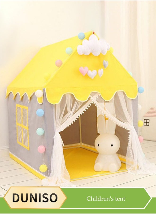 DUNISO Large Kids Tent House Indoor Outdoor, portable tent game houses, princess castle tents, baby playhouses,kids indoor play room toys, suitable for children aged 1 to 12  - Image 1