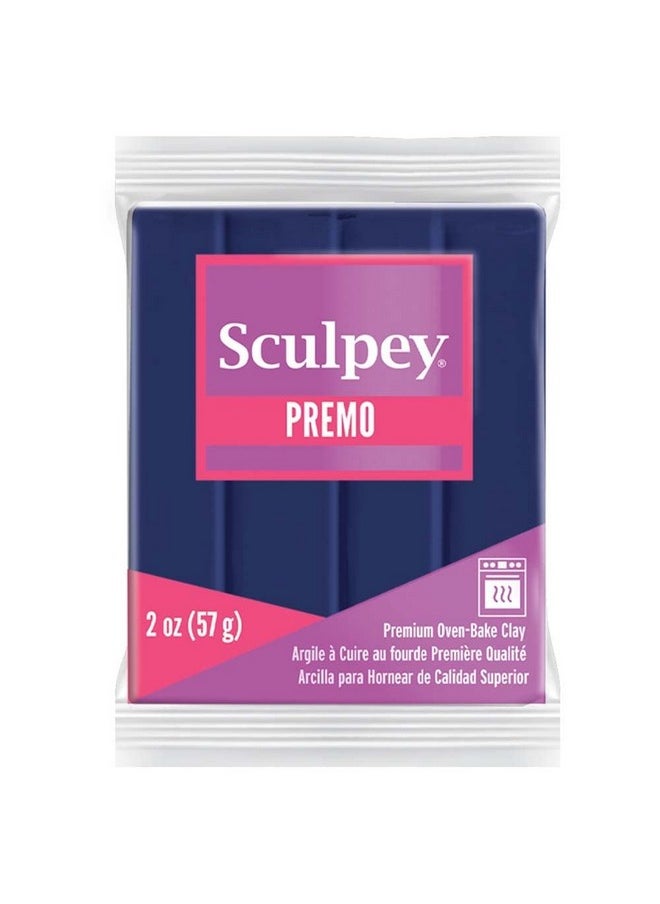 Sculpey - Premo Polymer Ovenbake Clay Ultramarine Blue Hue Non Toxic 2 Oz. Bar Great For Jewelry Making Holiday Diy Mixed Media And More. Premium Clay Great For Clayers And Artists. - Image 1