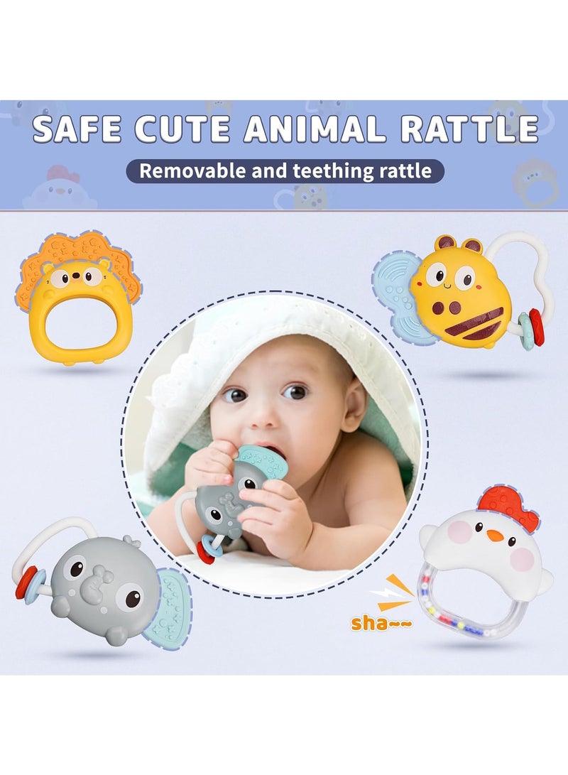 Hihonor Crib Mobile with Music and Lights | Baby Mobile for Crib | Baby Crib Toys Hanging | Nursery Mobiles for Crib | Bassinet Mobile Clip On | Crib Mobile Arm for Boys Girls Infant Toddles (Blue) - Image 3