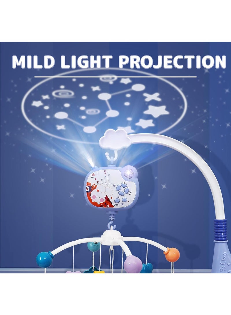 Hihonor Crib Mobile with Music and Lights | Baby Mobile for Crib | Baby Crib Toys Hanging | Nursery Mobiles for Crib | Bassinet Mobile Clip On | Crib Mobile Arm for Boys Girls Infant Toddles (Blue) - Image 4