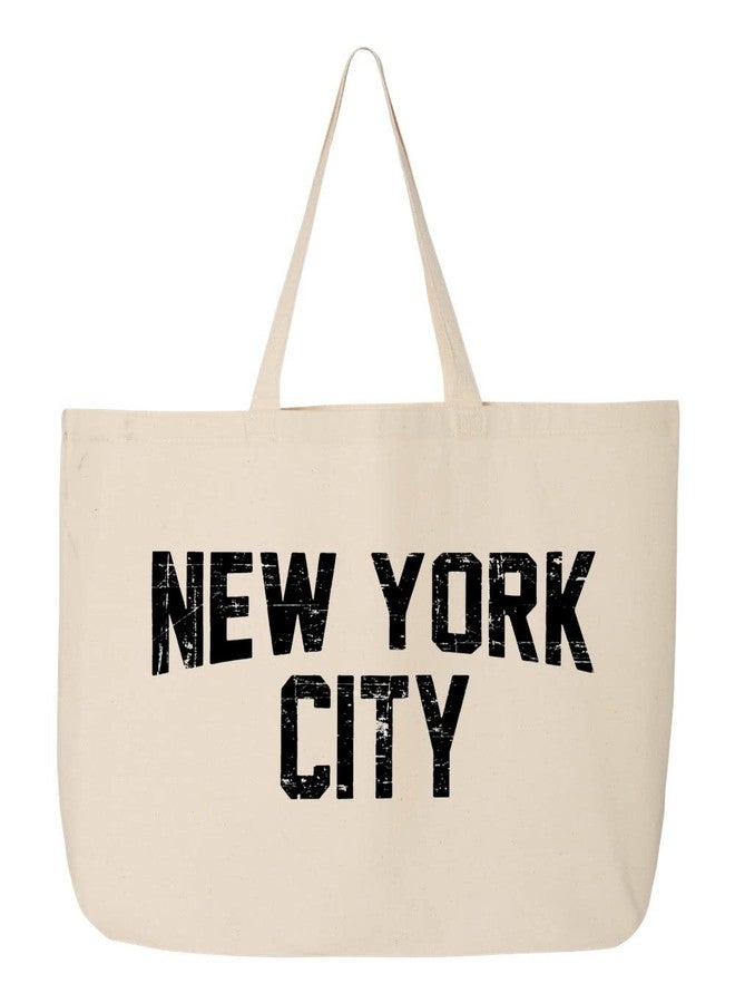 NYC FACTORY NYC Tote Jumbo Shoulder Bag Distressed Design (Distressed) - Image 1