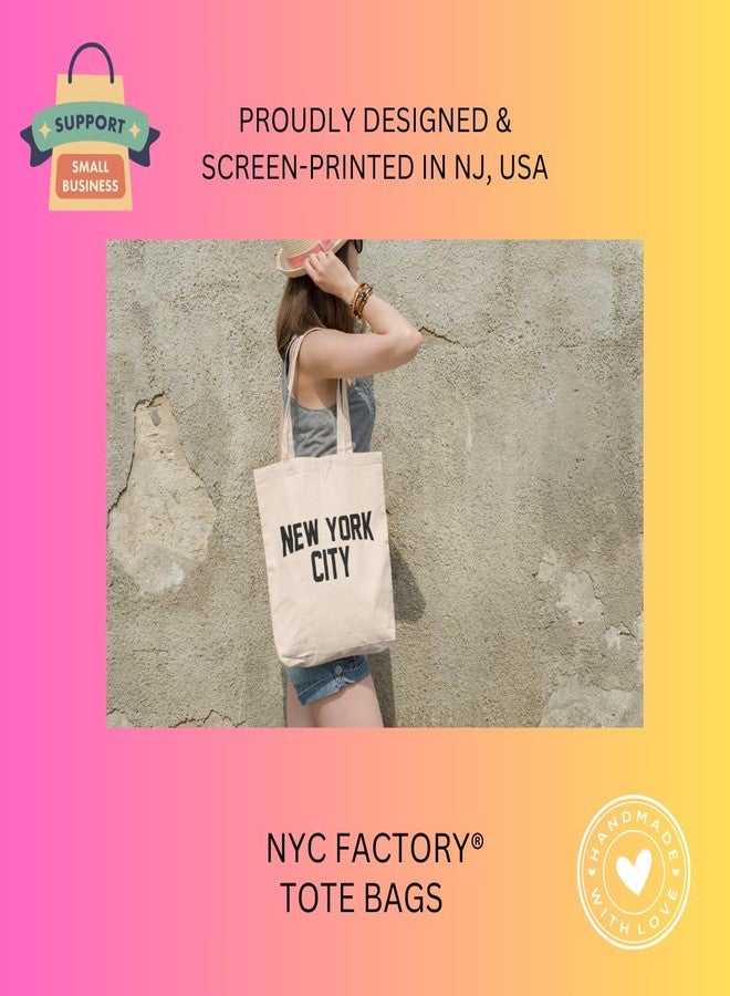 NYC FACTORY NYC Tote Jumbo Shoulder Bag Distressed Design (Distressed) - Image 4