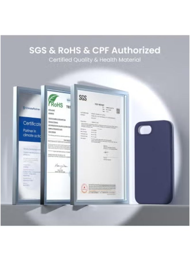 iPhone 16e Case 6.1 (2025) Liquid Silicone 3-Layer Full Coverage Protective Phone Case – Shockproof, Anti-Scratch Soft Gel Rubber with Microfiber Lining | Durable, Lightweight Midnight Blue Cover for Maximum Protection and Comfortable Grip - Image 2