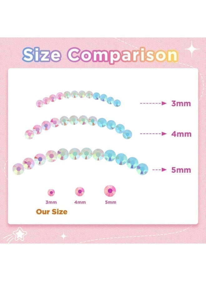 KOWVOWZ 40000Pcs 40 Colors Resin Jelly Rhinestones Kit for Bedazzling, DIY Bulk Resin Gems Set, Flatback Gem for Crafting with 3 Pcs 10ml Jewelry Glue, Multicolor 3mm Flatback Gems for Diamond Art Nail Art - Image 5