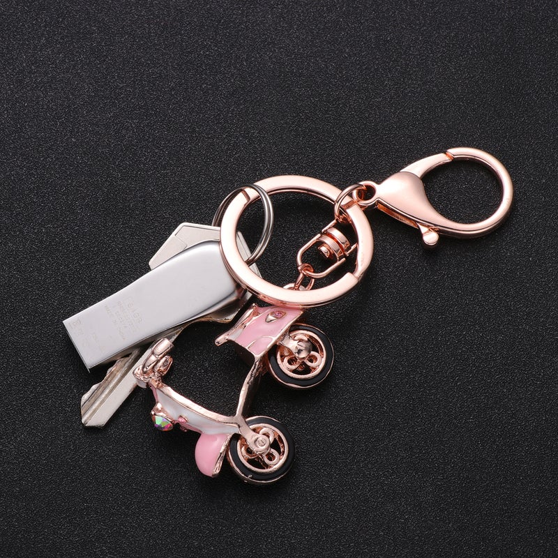 Lifelike Car Design Keychains Key Metal Pendant Rhinestone Key Holder Craft Ornaments for Car Key Bag Decor - Image 1