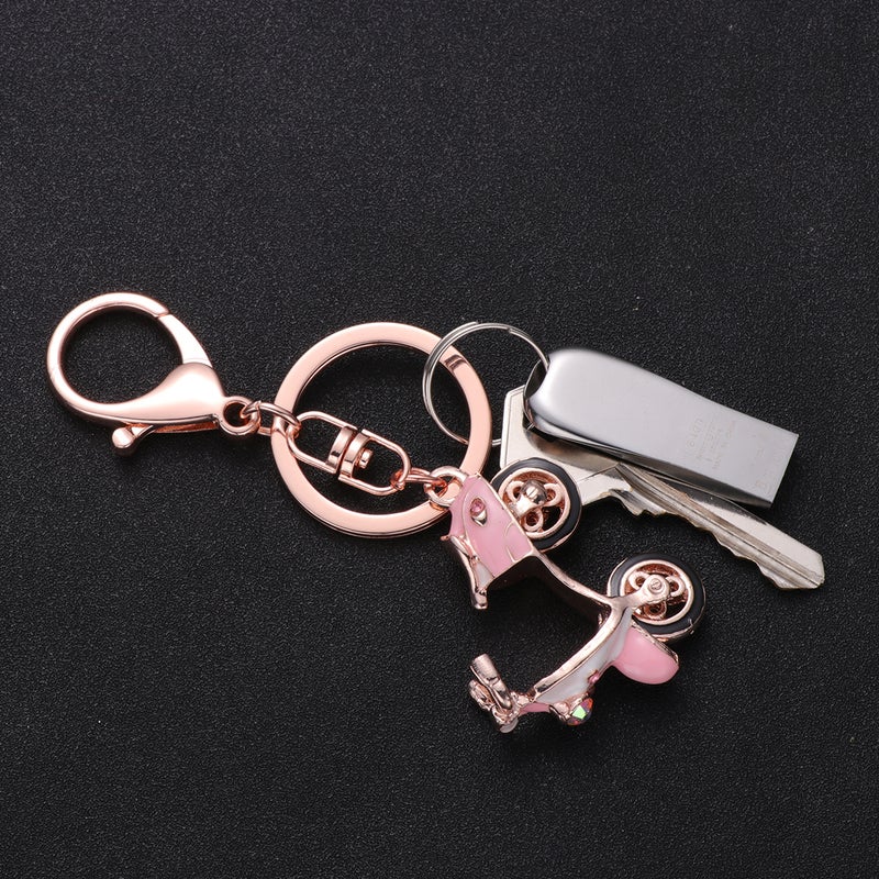 Lifelike Car Design Keychains Key Metal Pendant Rhinestone Key Holder Craft Ornaments for Car Key Bag Decor - Image 4