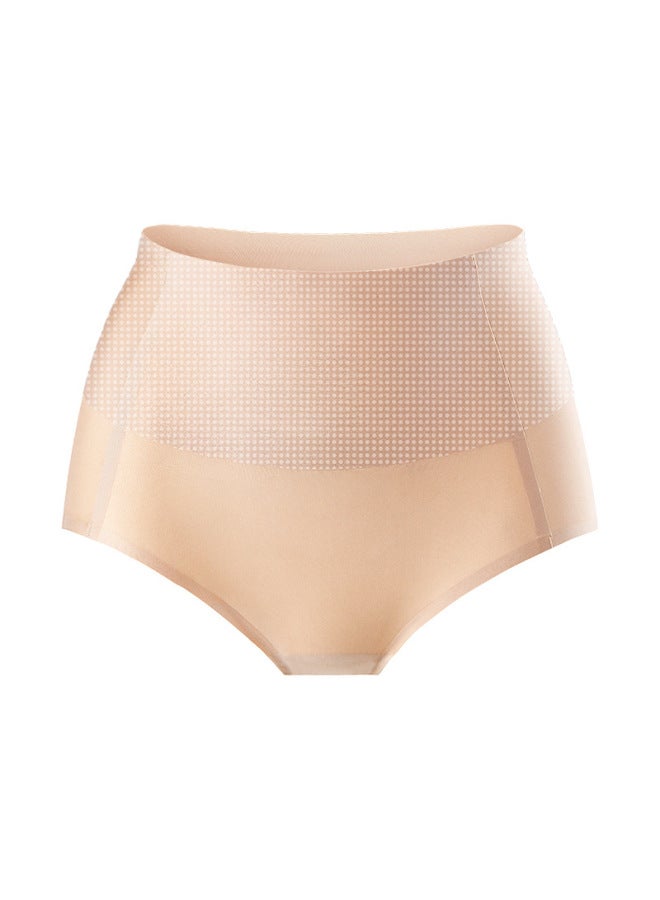 Ice Silk High Waist Tummy Control Panties Women's Seamless Antibacterial Tummy Control Briefs Lightweight Breathable Zhongshan Manufacturer