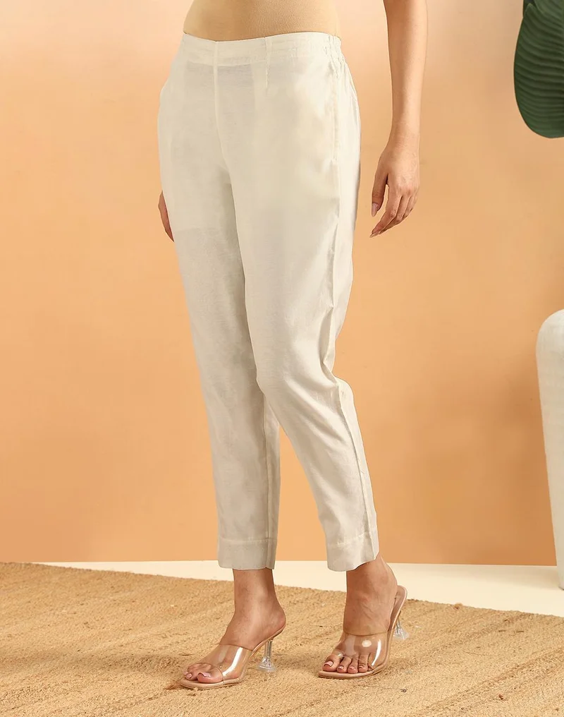 Natural Cotton Silk Ethnic Pant
