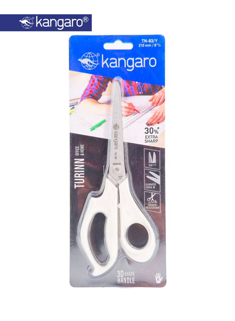 Kangaro Stainless Steel Office Scissors 210mm with 3D Comfort Handle - Image 2