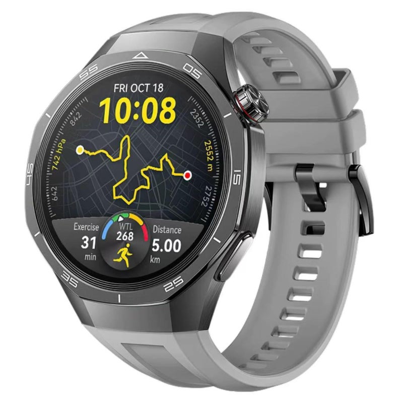 Vurtboly Silicone Band Compatible with Huawei Watch GT5 Pro 46mm 2024, 22mm Classic Silicone Loop Strap, Soft Breathable Wristbands No Gap Strap (Grey) - Image 1