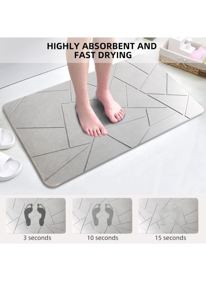 Bath Stone Mats, Non-slip Diatomaceous Earth Shower Mat-Quick Drying Super Absorbent Diatomite Mat- Upgraded Kitchen Absorbent Pad, Premium Washable Bathroom Floor Mat(60 * 39cm) - Image 3