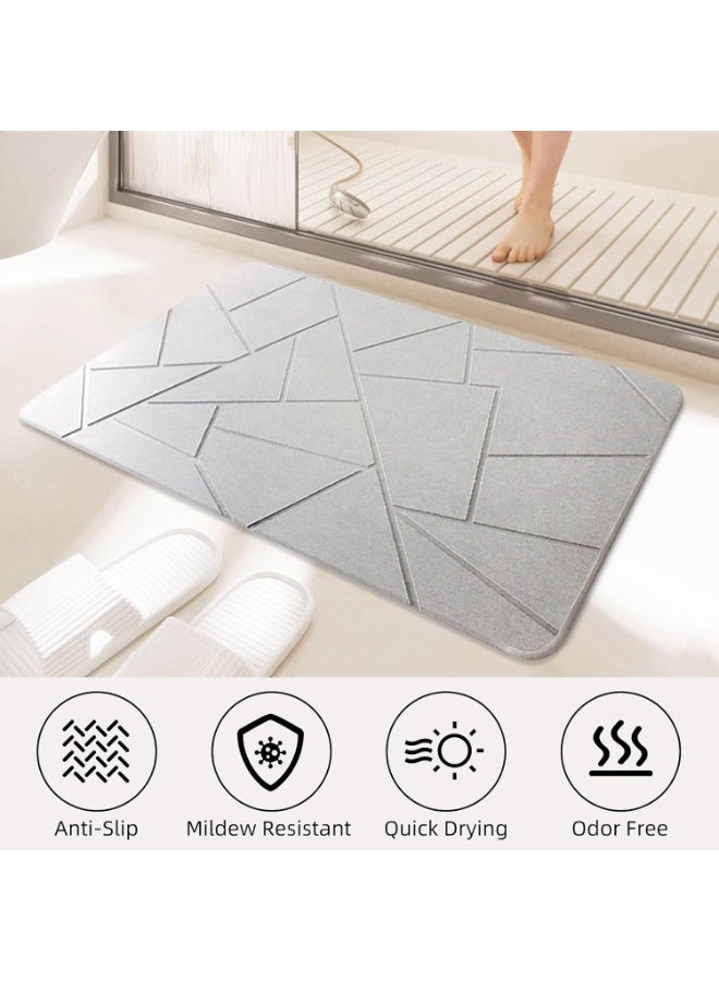 Bath Stone Mats, Non-slip Diatomaceous Earth Shower Mat-Quick Drying Super Absorbent Diatomite Mat- Upgraded Kitchen Absorbent Pad, Premium Washable Bathroom Floor Mat(60 * 39cm) - Image 4