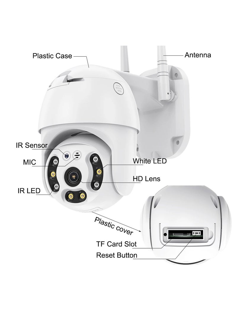 Yuwell - 1080P Full HD Outdoor Security Camera System For Home Indoor-Outdoor WiFi IP Cameras With Different Modes 360 Wireless Camera With App Control Built-In Microphone And Speaker Waterproof Camera - Image 1