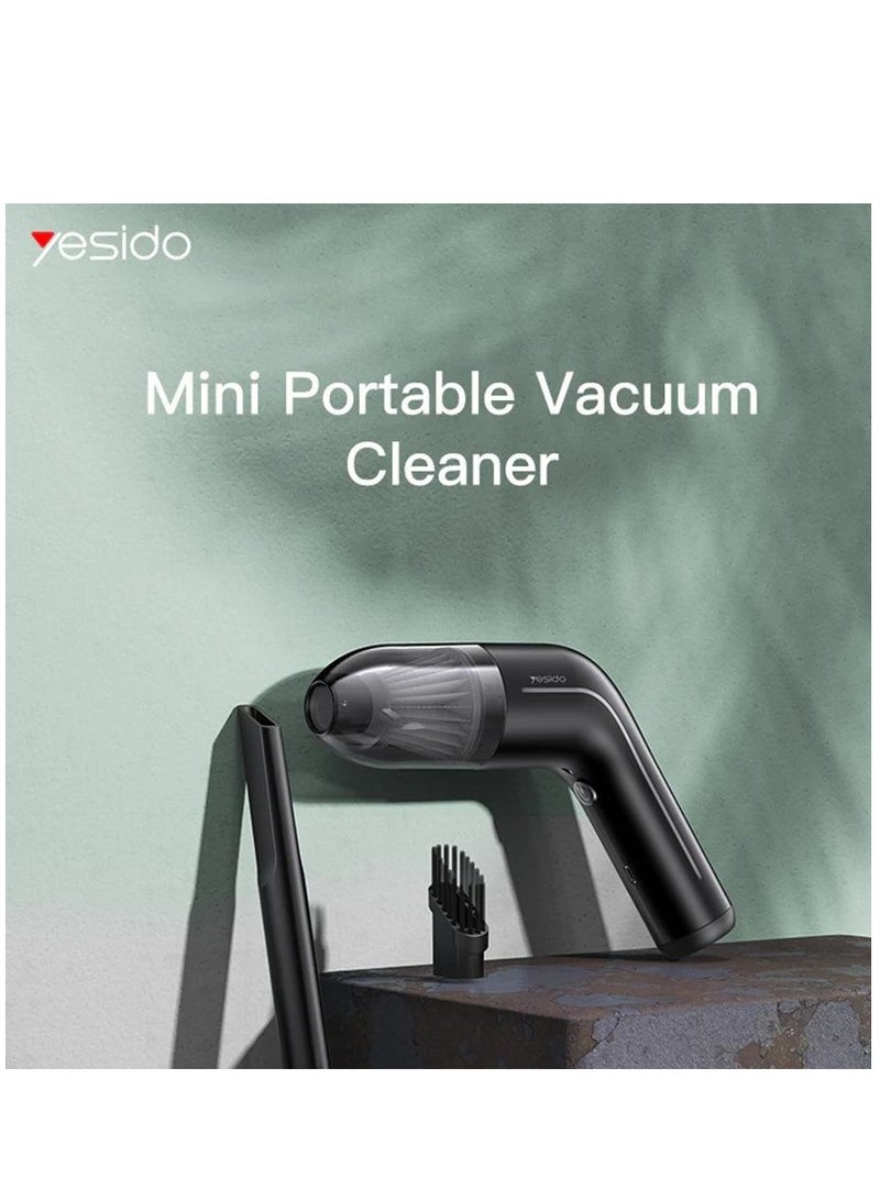 Yesido VC02 Mini Handheld Rechargeable Vacuum Cleaner For Home , Office And Car - Image 2
