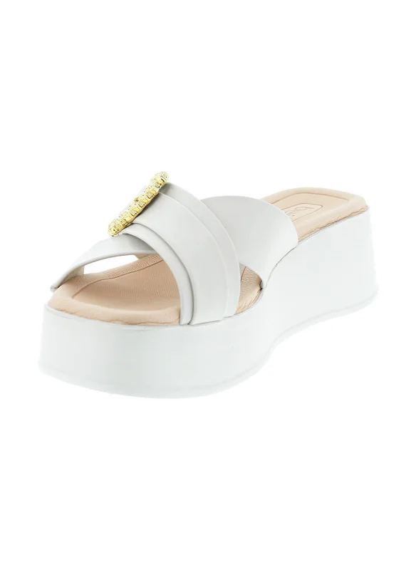 Beira Rio Beira Rio Ladies Flat Sandals Off White | Made In Brazil