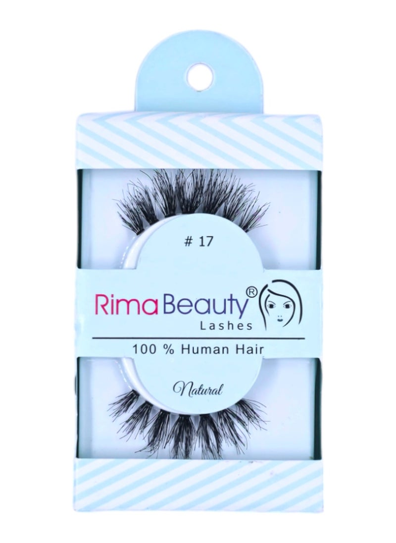Rima Beauty Lashes - Human HAIR Black # NATURAL 17 - Image 1
