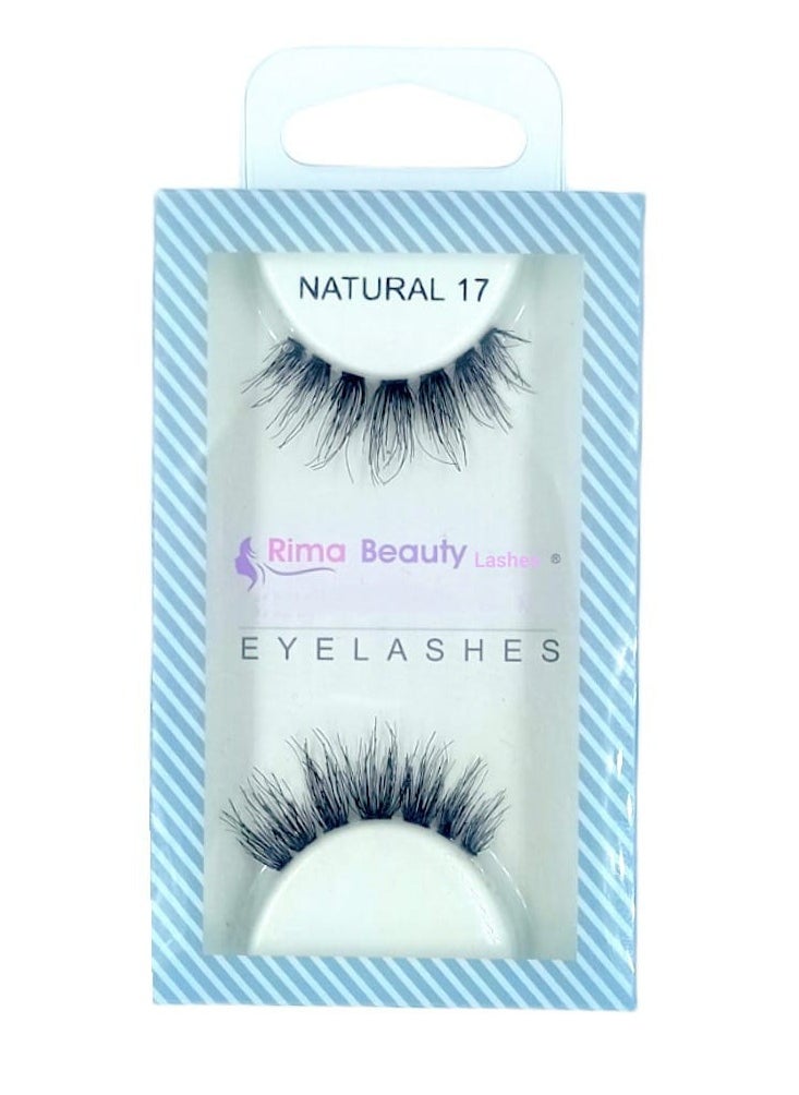 Rima Beauty Lashes - Human HAIR Black # NATURAL 17 - Image 1