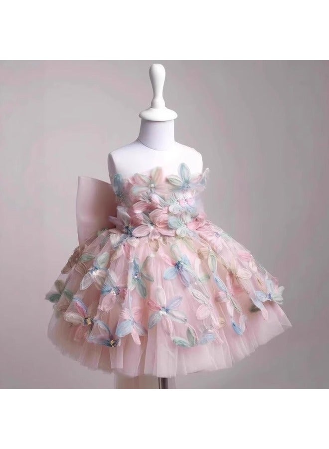 Children's Evening Dress, Tutu Skirt, Classy Host, Accessible Luxury Niche Birthday Catwalk Princess Dress, Girl's Piano Performance Suit