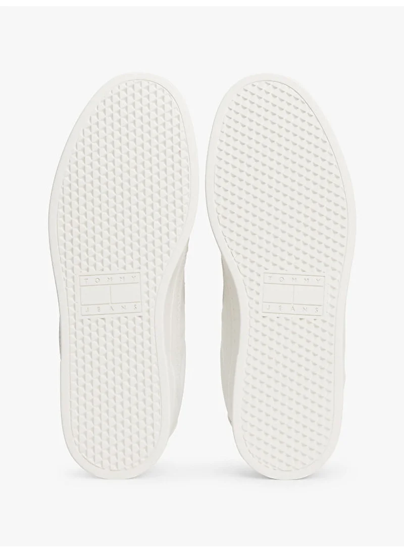Tommy Jeans Ecru The Greenwich Leather Trainers for Men | Best Price UAE