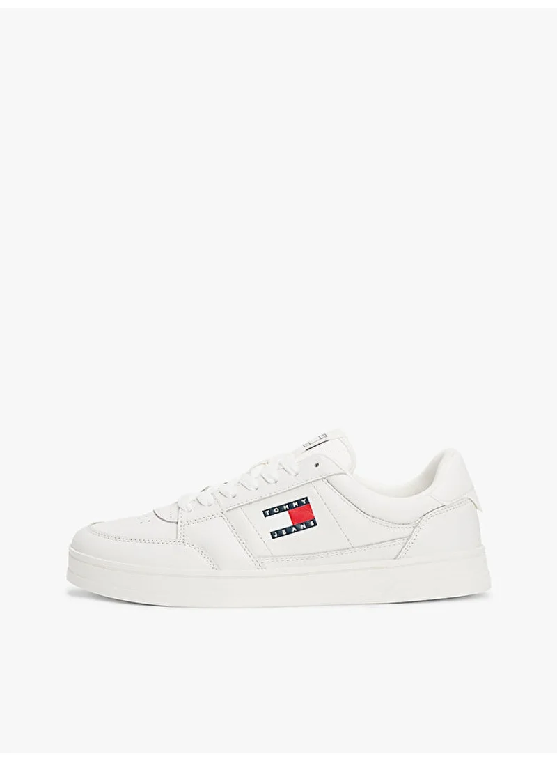 Tommy Jeans Ecru The Greenwich Leather Trainers for Men | Best Price UAE