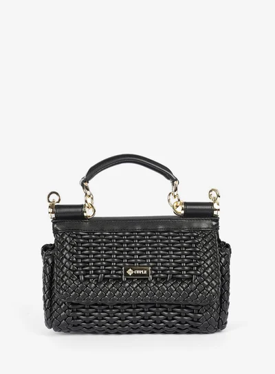 Cuple Woven leather texture handbag