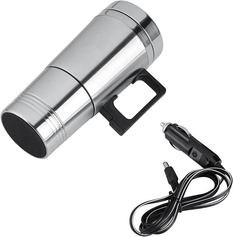 klarako Car Heating Cup,Car Electric Heating Cup Kettle 12V/24V 300ml Car Electric Coffee Tea Water Mug Vehicle Heating Drinking Cup Bottle(24V) - Image 1