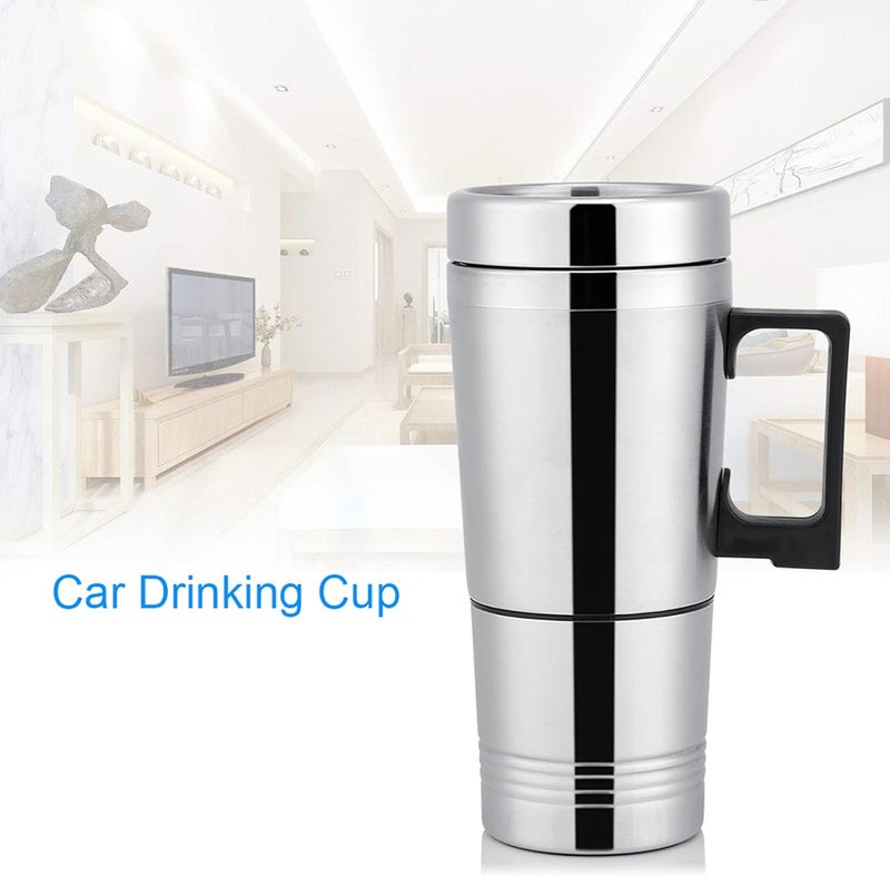 klarako Car Heating Cup,Car Electric Heating Cup Kettle 12V/24V 300ml Car Electric Coffee Tea Water Mug Vehicle Heating Drinking Cup Bottle(24V) - Image 5