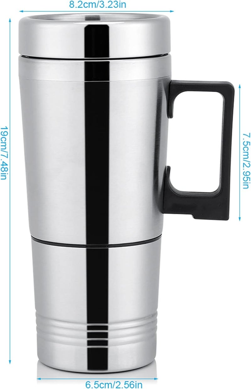 klarako Car Heating Cup,Car Electric Heating Cup Kettle 12V/24V 300ml Car Electric Coffee Tea Water Mug Vehicle Heating Drinking Cup Bottle(24V) - Image 2