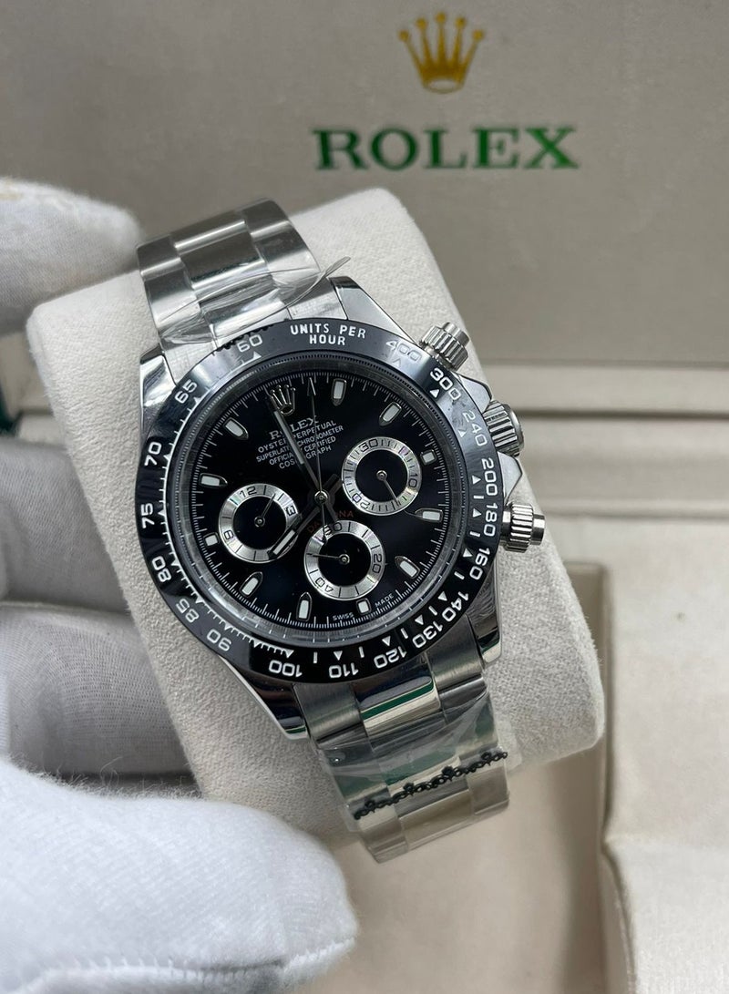 Rolex Men's Automatic Black Dial Steel Watch 