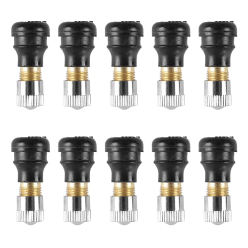 CMIYETO 10 Pcs Tubeless Tire Valve Stems Vacuum Valve for Xiaomi Scooter M365 Pro Motorcycle Electric Scooter Straight Rubber Less 9mm Diameter - Image 1